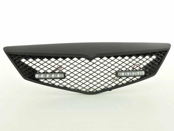 Sports grill with position light front grill Mazda 2 type DY 03-07 black