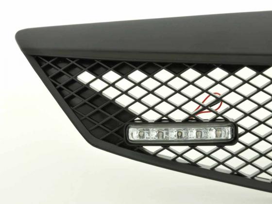 Sports grill with position light front grill Mazda 2 type DY 03-07 black