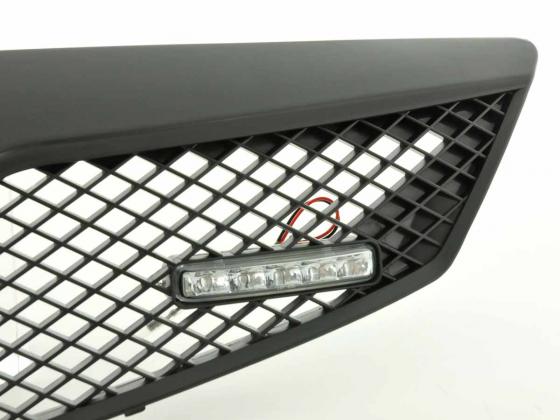 Sports grill with position light front grill Mazda 2 type DY 03-07 black