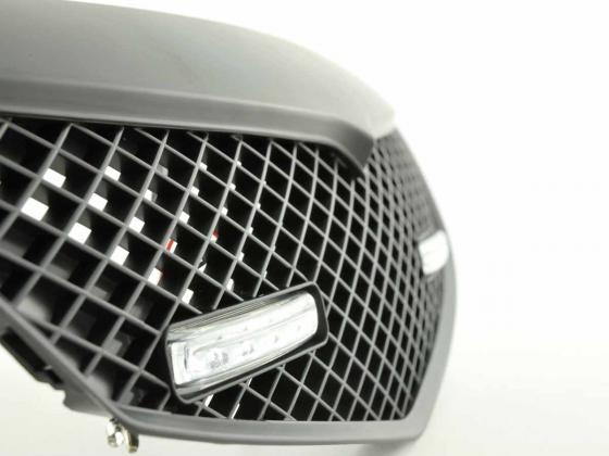 Sports grill with position light front grill Mazda 2 type DY 03-07 black